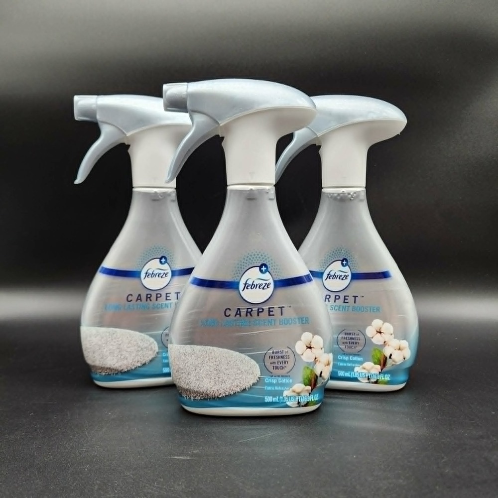Febreze Carpet‎ Scent Booster Crisp Cotton 16.9oz 3 Pack Fabric Refresher